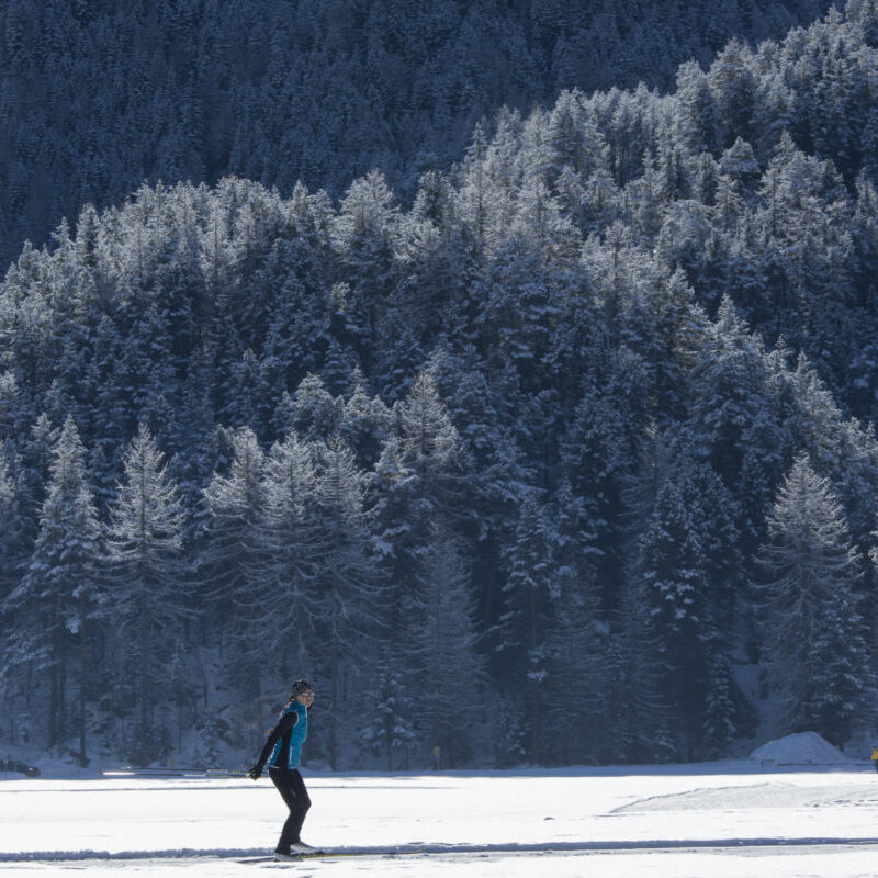 Skilanglauf in Niederthai, Stubaier Alpen, Tirol, Oesterreich.